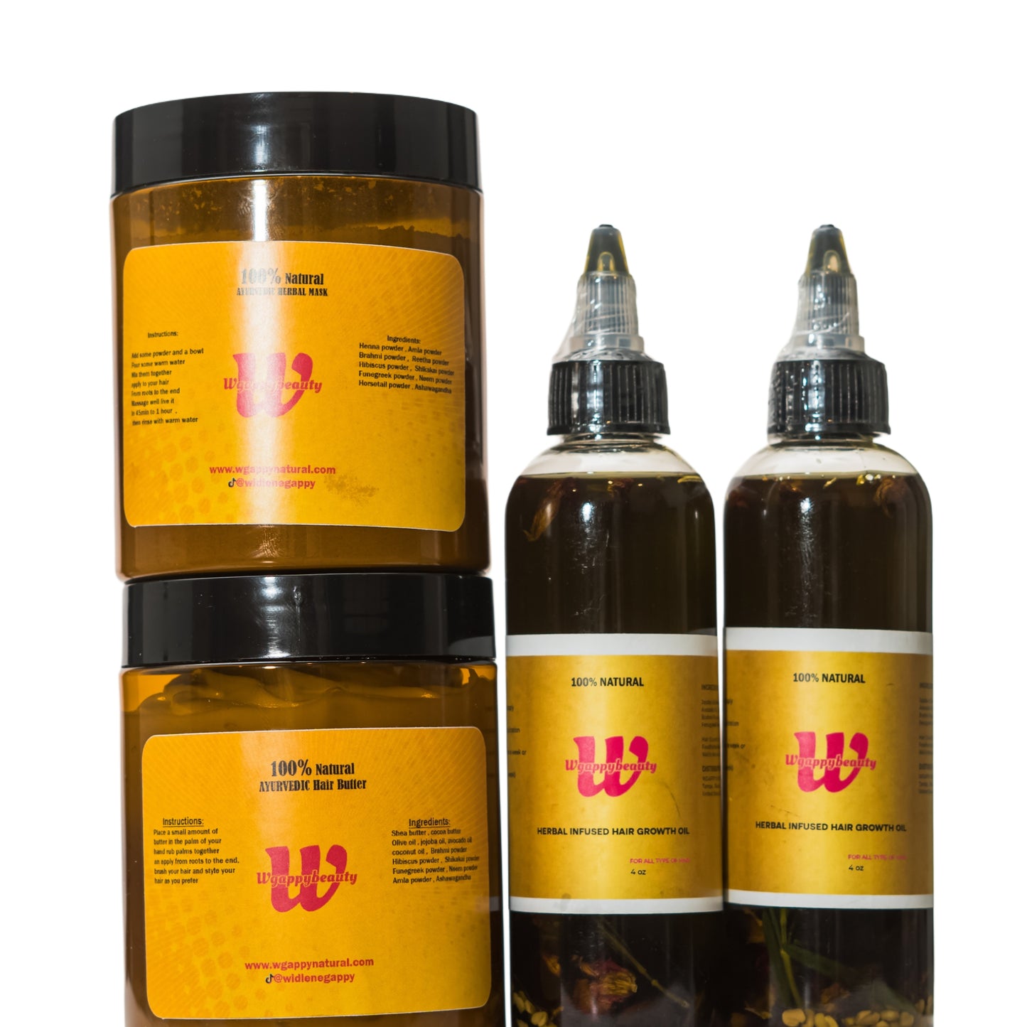 1 Ayurvedic Hair Butter 1 Hair mask powder + 2 Extra Strength Hair Growth Oil COMBO