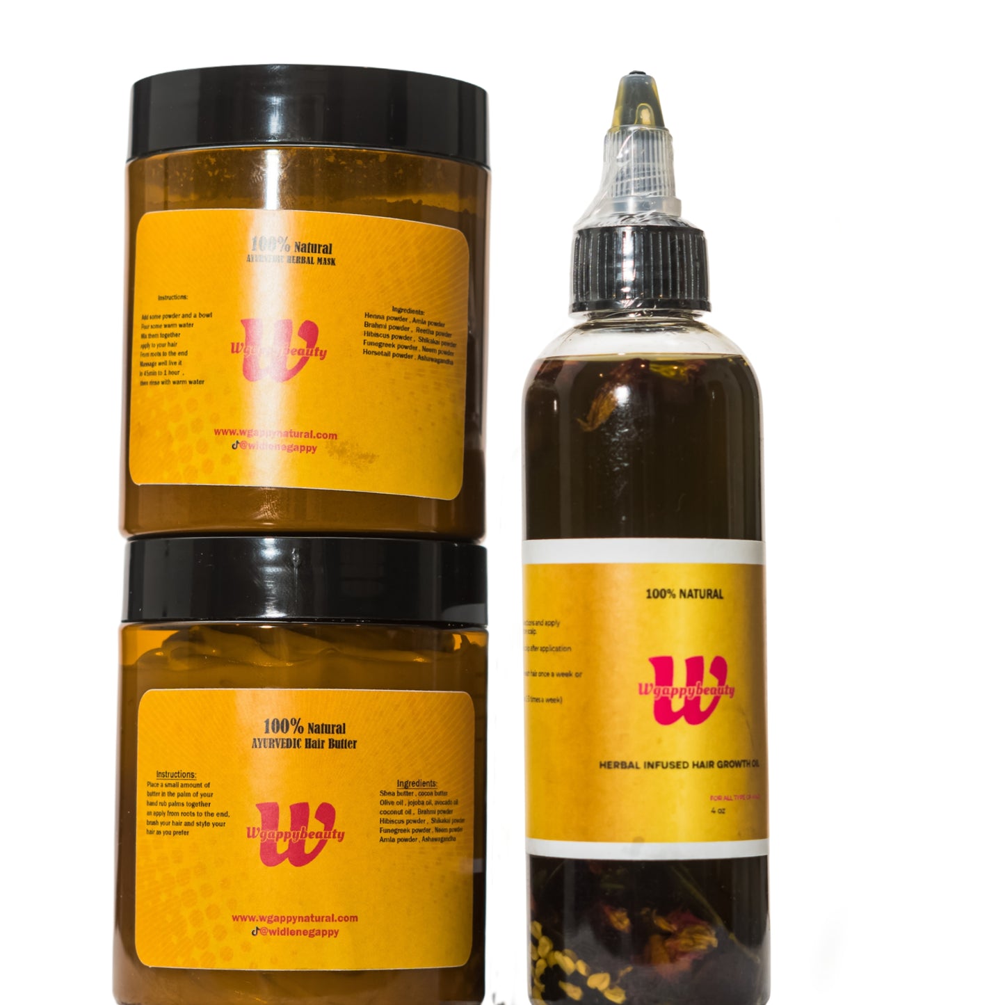 1 Ayurvedic Hair Butter 1 Hair mask powder + 1 Extra Strength Hair Growth Oil COMBO